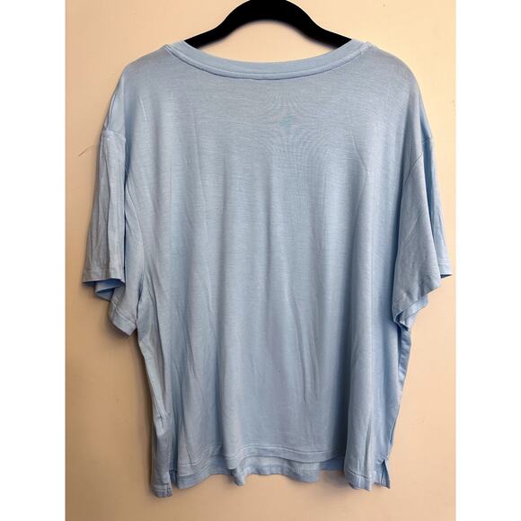 Auden Cloud Knit “Positive Mindset” Shirt Womens XXL Blue - Picture 5 of 5